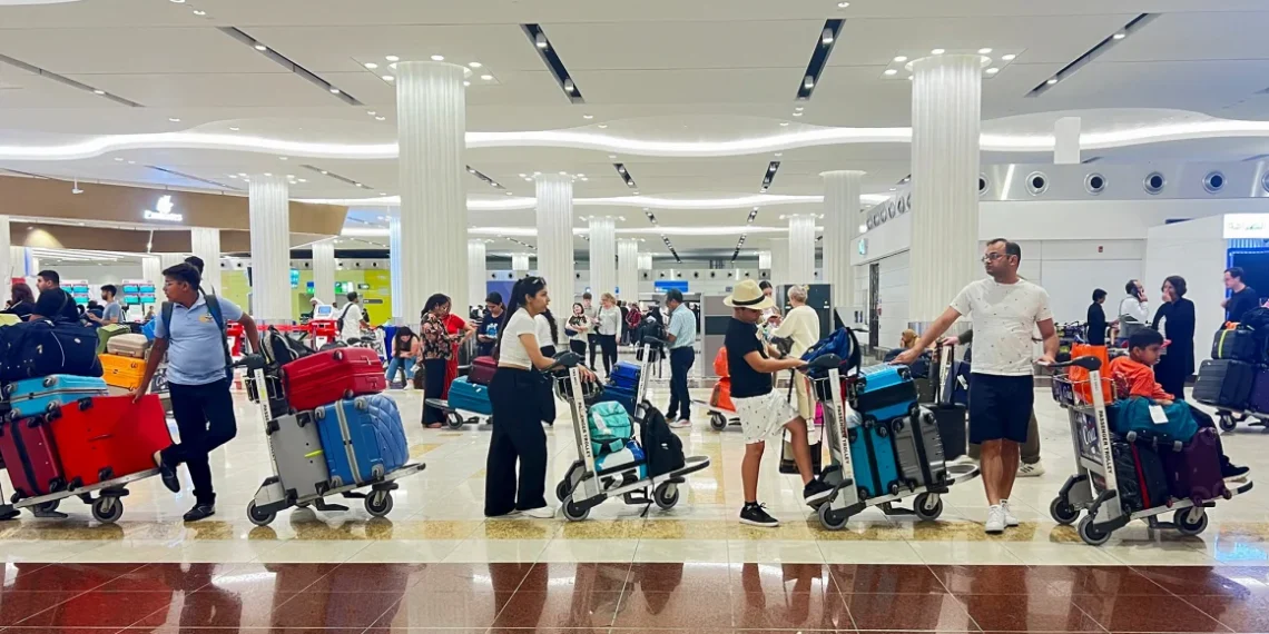Delays and cancelations caused by the flooding have led to ongoing congestion at Dubai International Airport. Rula Rouhana/Reuters