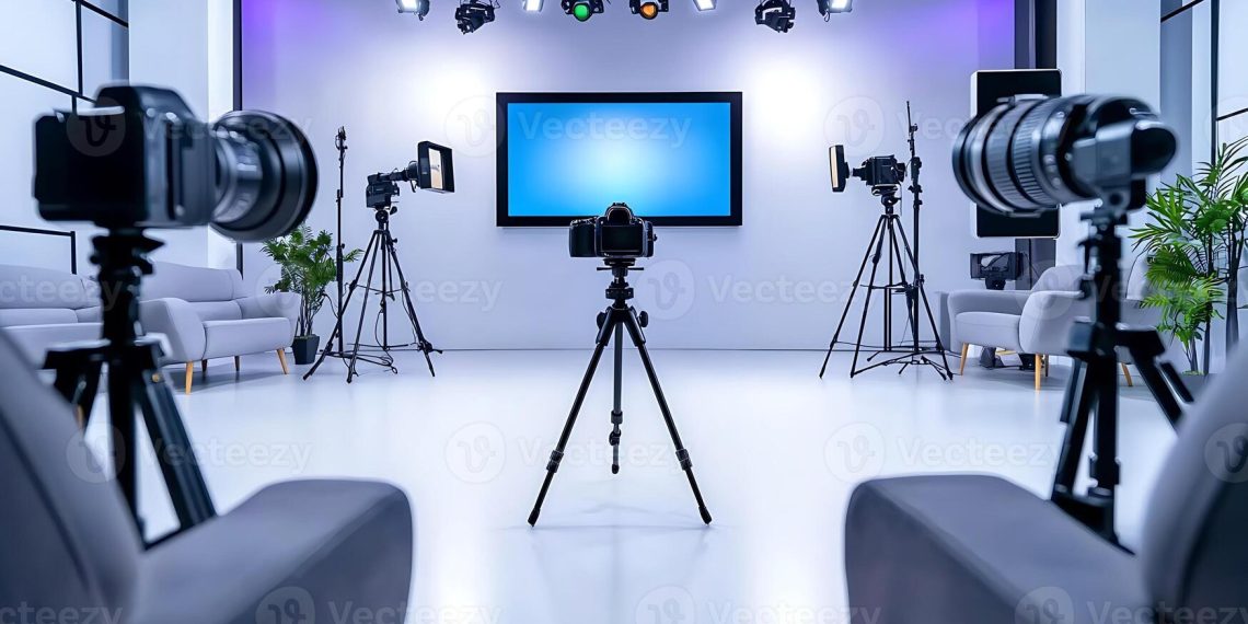 Studio setup with multiple cameras and lighting equipment, ready for a photoshoot session Pro Photo