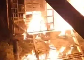 Ukrainian Partisans Burn Russian Air Defence Communications Tower in Moscow Oblast